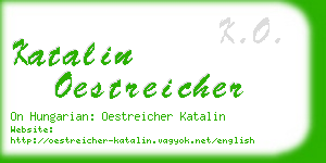 katalin oestreicher business card